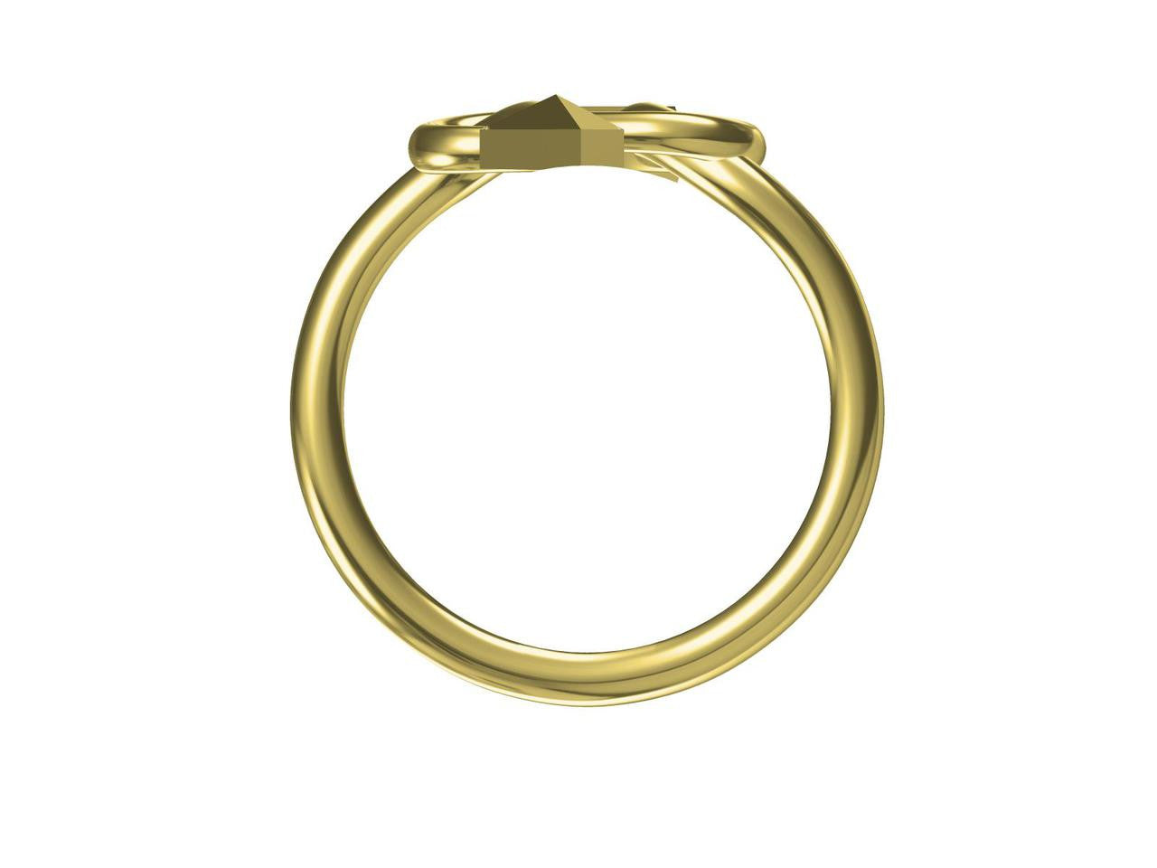 Custom Design: Arrow & Infinity Ring - Sterling Silver plated in 18K gold or rhodium