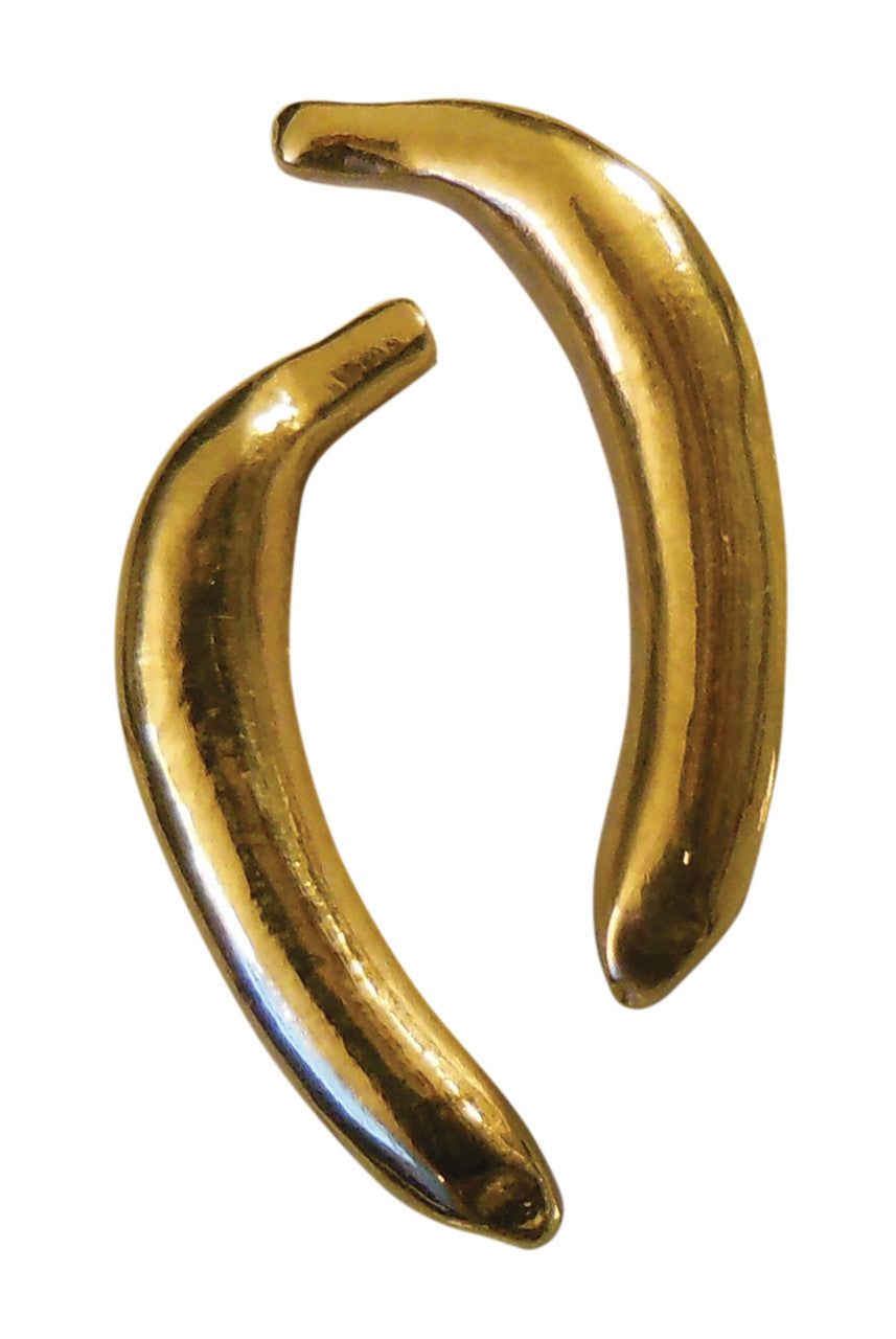 Drop the Banana- Banana stud earrings, Chimp Collection-14K gold-0