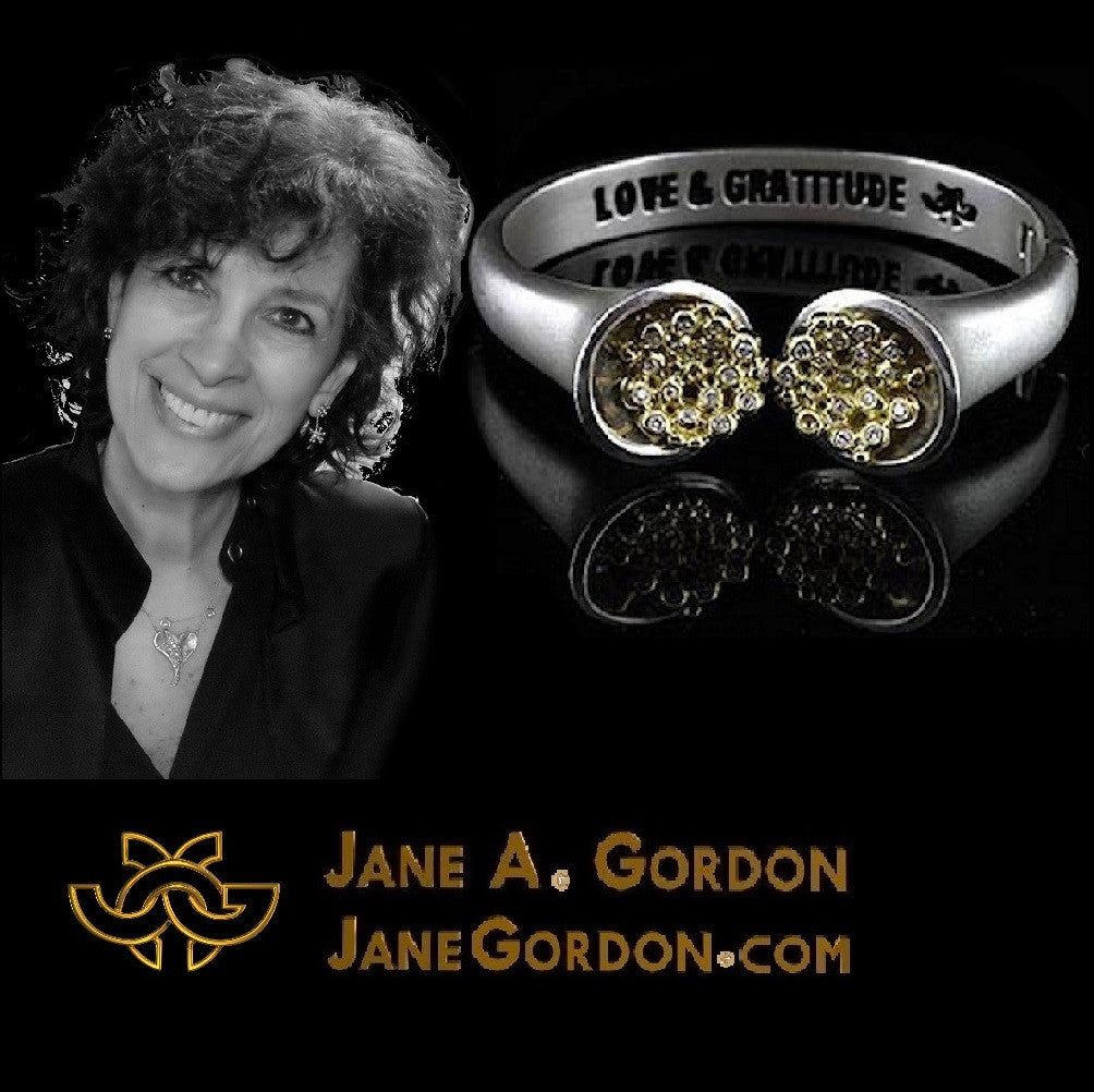 Bowl of Overflowing Diamonds Bracelet. Sterling cuff with 18K gold dots of diamonds