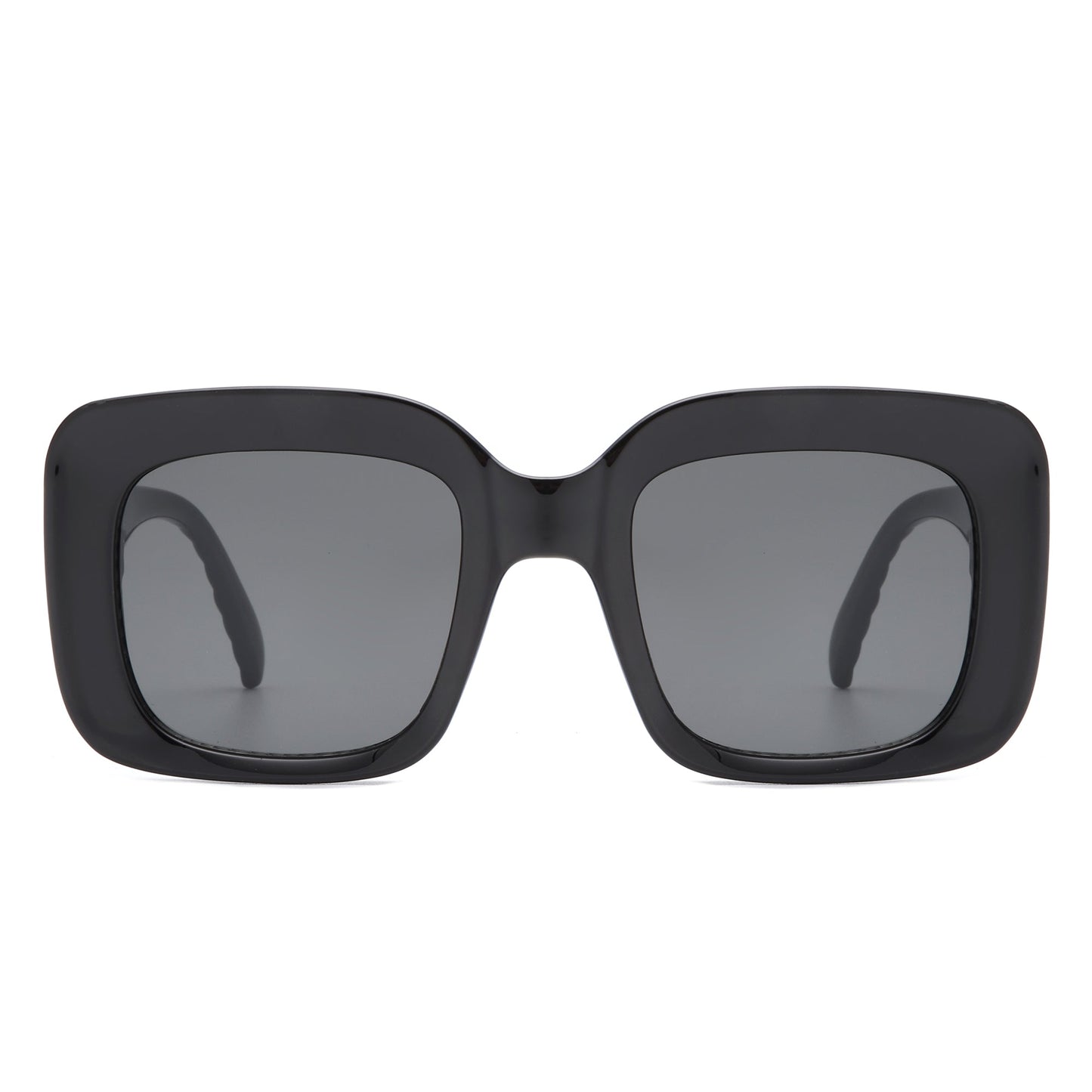 Vaelos - Chunky Flat Top Square  Thick Frame Sunglasses