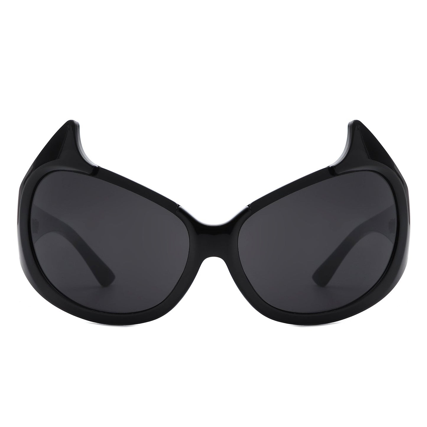 Vaelin - Oversized Round Fashion Cat Eye Sunglasses-2