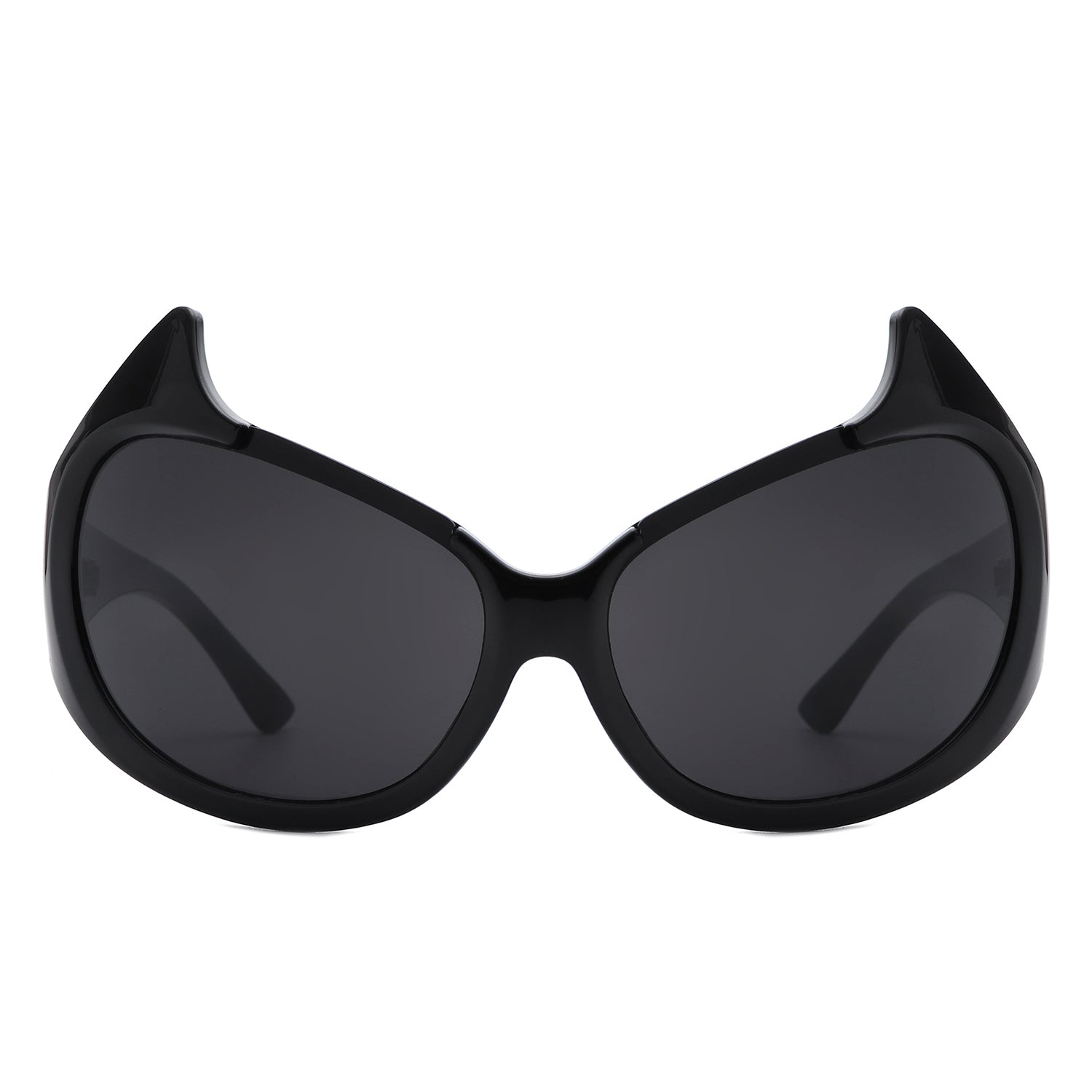 Vaelin - Oversized Round Fashion Cat Eye Sunglasses-2