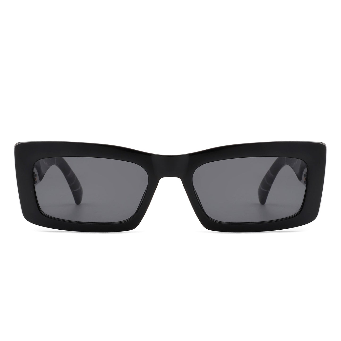 Illumyne - Retro Narrow Rectangle Flat Top Slim Fashion Sunglasses