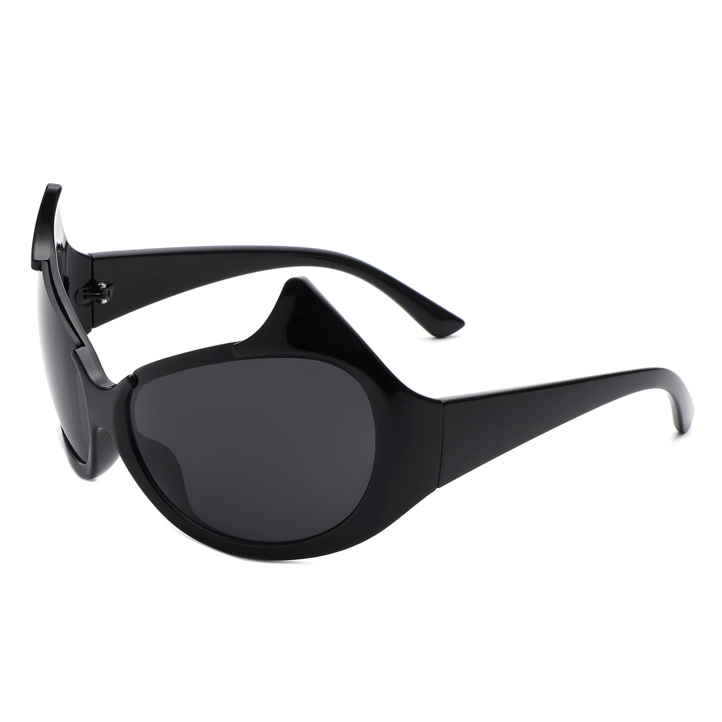 Vaelin - Oversized Round Fashion Cat Eye Sunglasses-3