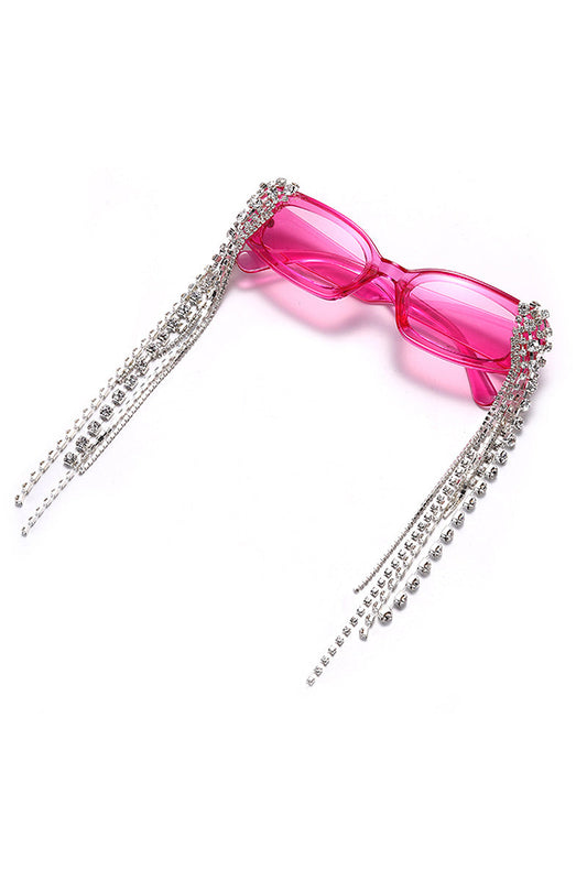 Thyria - Modern Luxury Rhinestone Chi Rectangle Women's Sunglasses-0