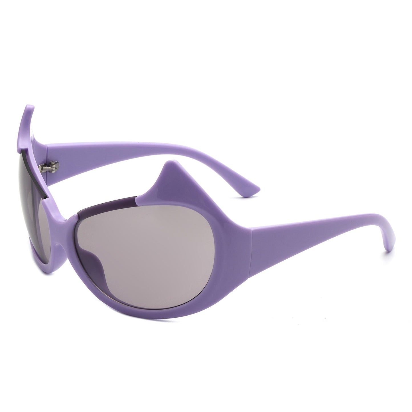 Vaelin - Oversized Round Fashion Cat Eye Sunglasses-5
