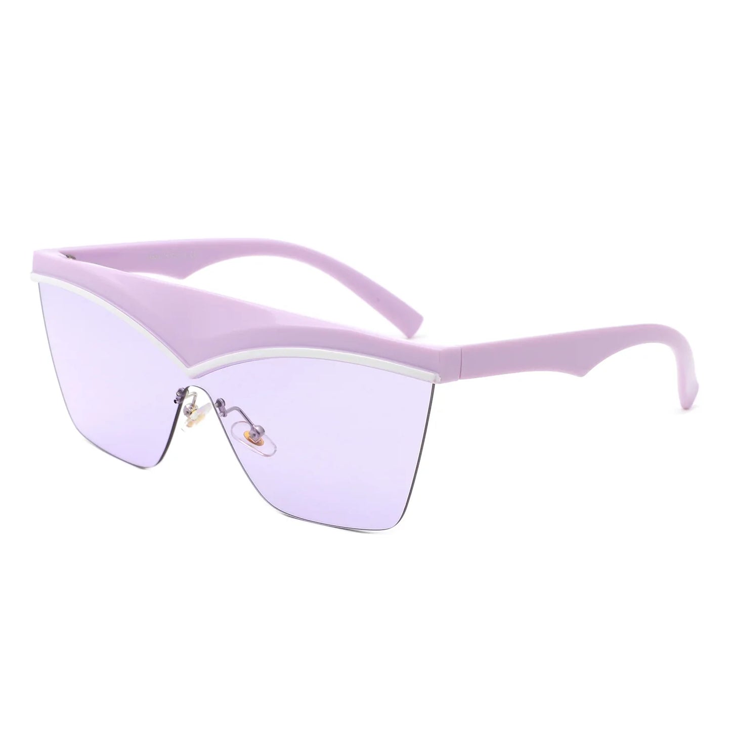 Lythia - Semi-Rimless Fashion Flat Top Sunglasses-7
