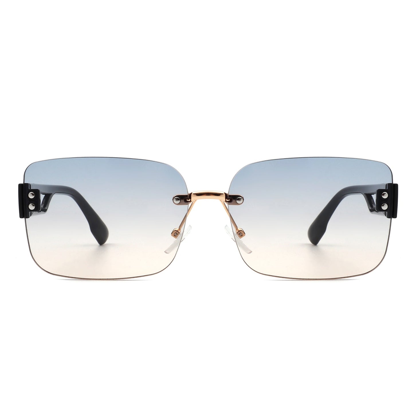 Dreamsea - Rectangle Classic Rimless Square Retro Tinted Fashion Sunglasses-3