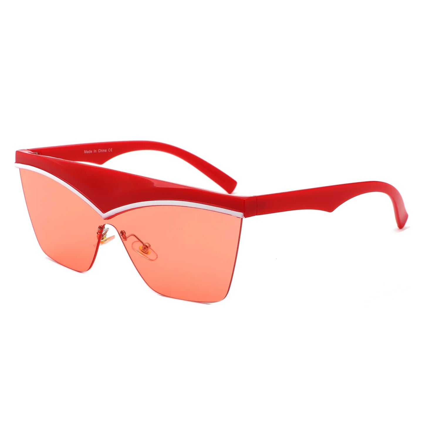 Lythia - Semi-Rimless Fashion Flat Top Sunglasses-8