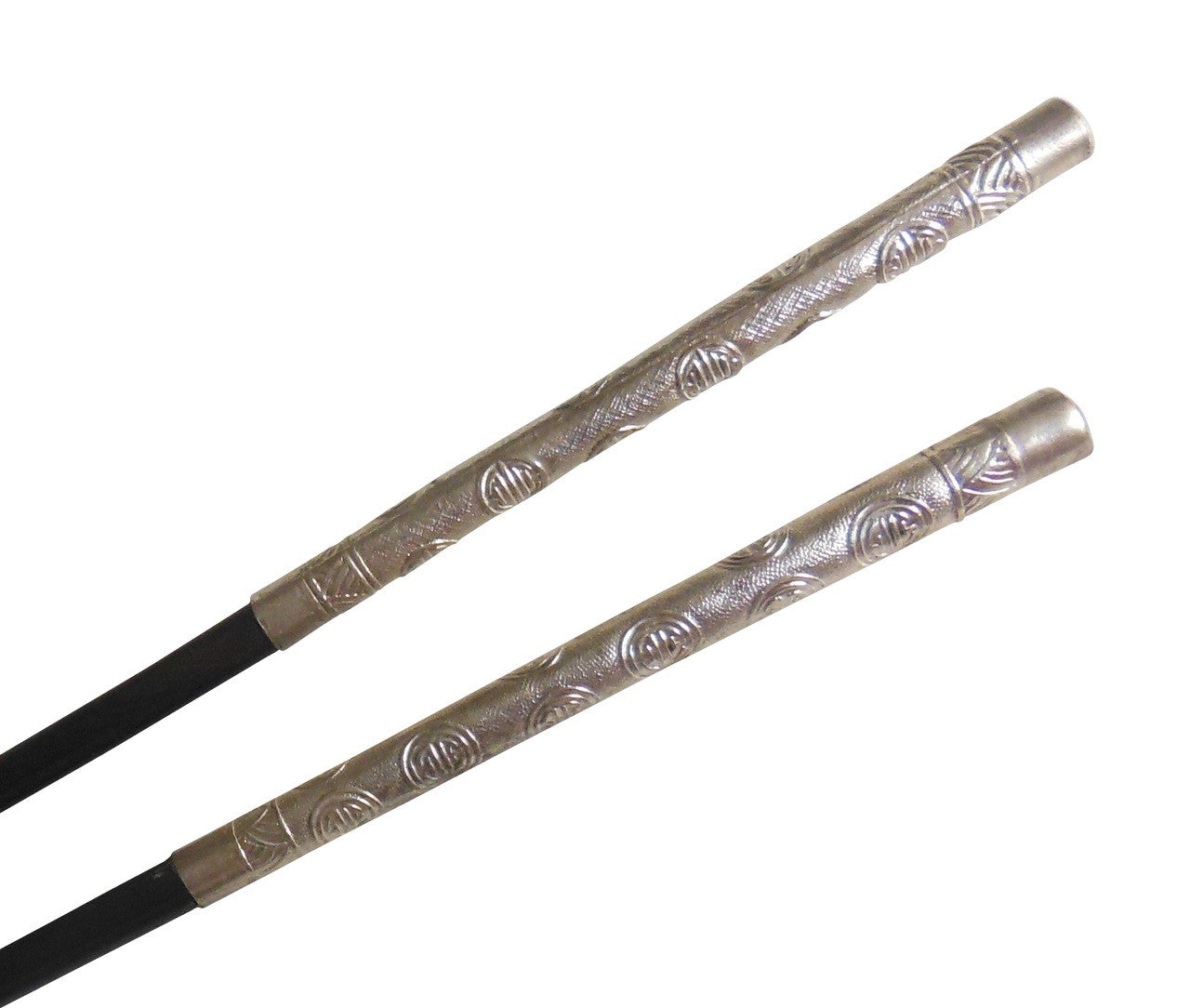 Handmade Chopsticks in Wood and Carved Sterling Silver-0