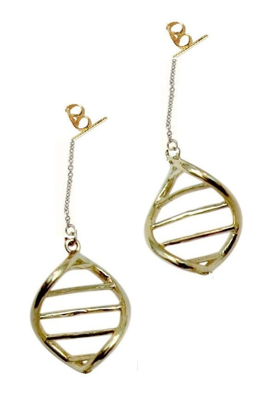 DNA Strand Necklace- DNA Linked chain- 14K