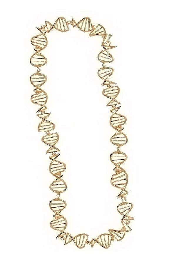 DNA Strand Necklace- DNA Linked chain- 14K