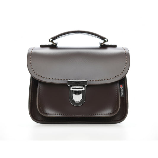 Luna Handmade Leather Bag - Dark Brown-0