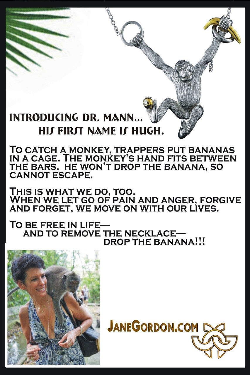 Drop the Banana- Banana stud earrings, Chimp Collection-14K gold-2