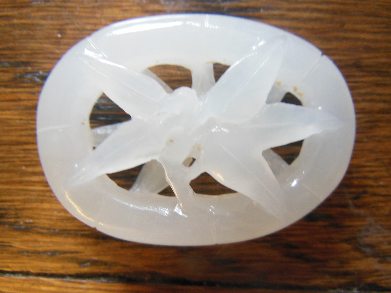 Jade Pendant- Carved white jade from China.-5