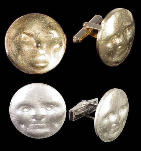 Someone to Watch Over Me-Face Earrings Diamond Eyes-14K Gold-Nickle size-13