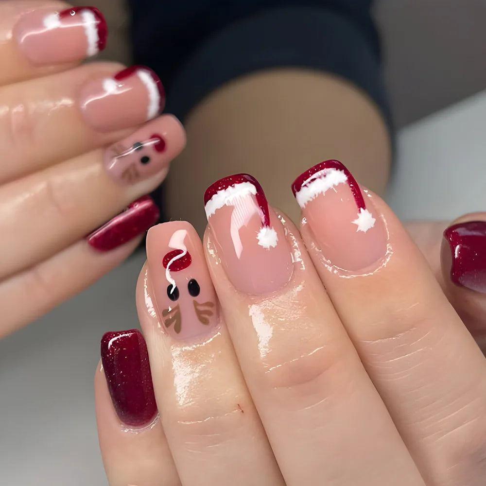 Festive Faux Nails for Holiday Glam
