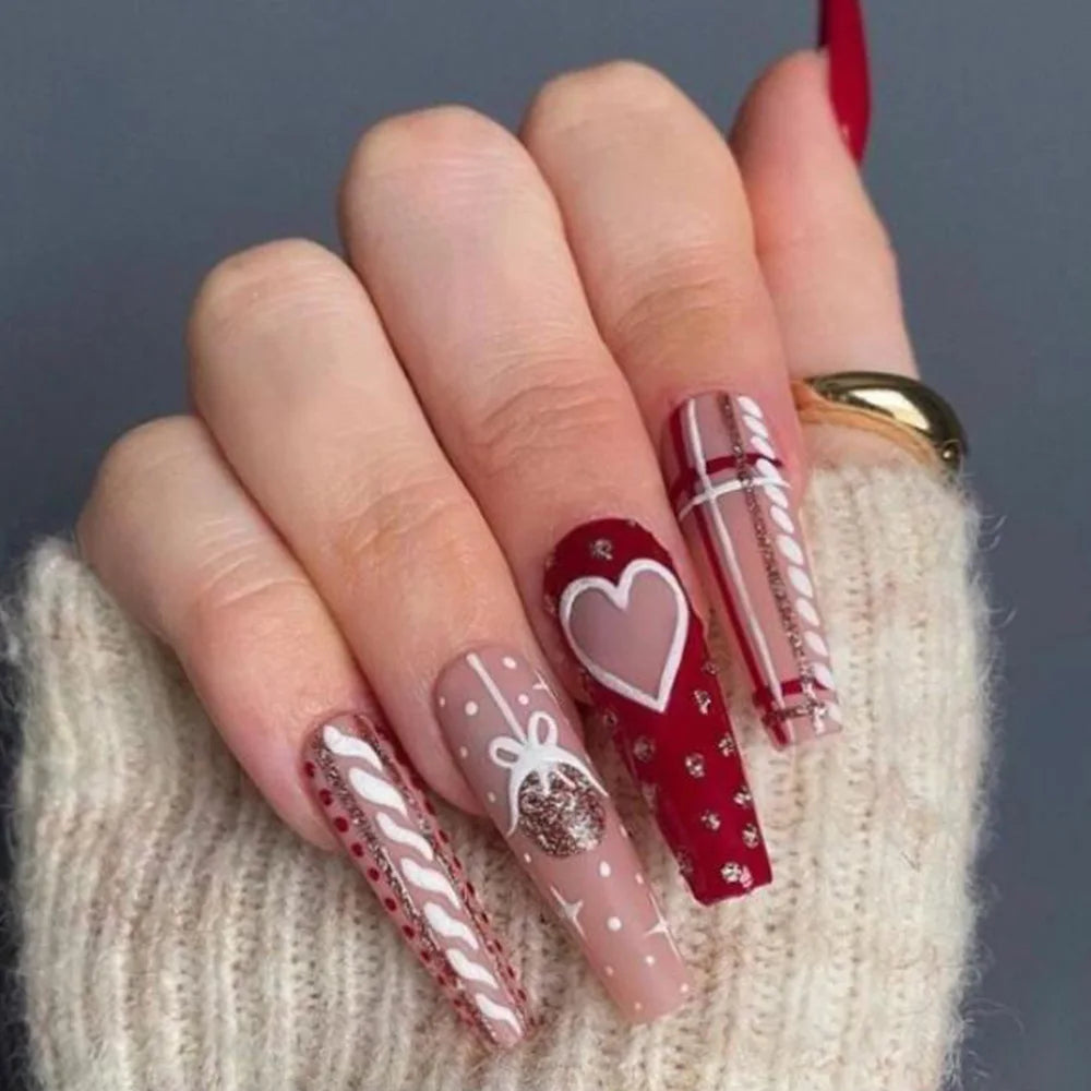 Festive Faux Nails for Holiday Glam