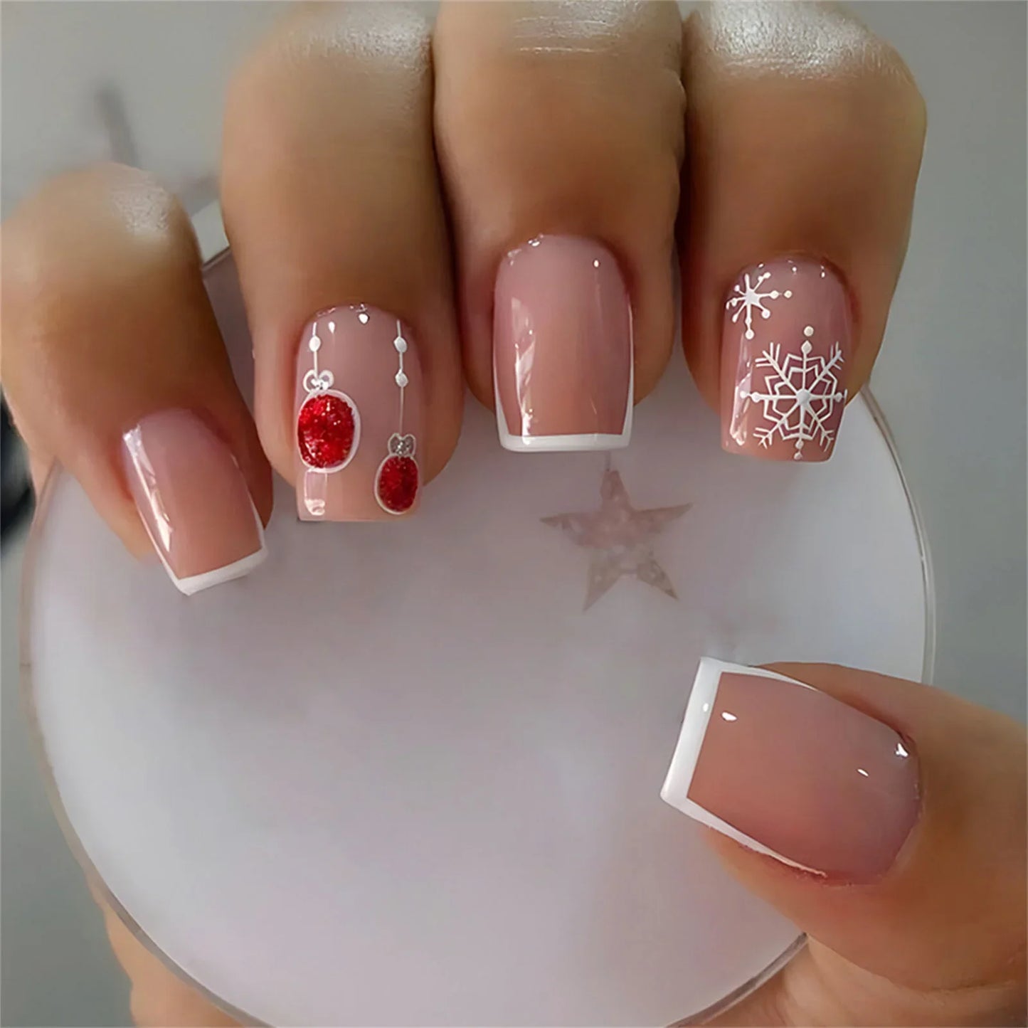 Festive Faux Nails for Holiday Glam