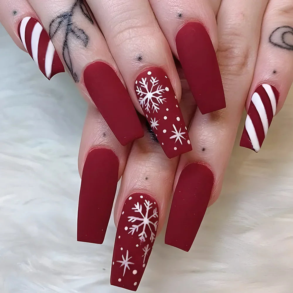 Festive Faux Nails for Holiday Glam