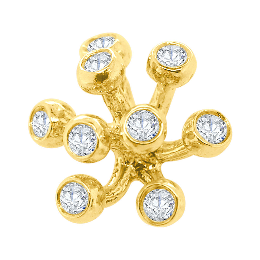 Fireworks-9 Earrings-18K Gold with Diamonds: Celebrate Life Inspirational Jewelry-2