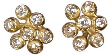 Fireworks-7 Earrings, 14K Gold with Diamonds: Celebrate Life!!!-0