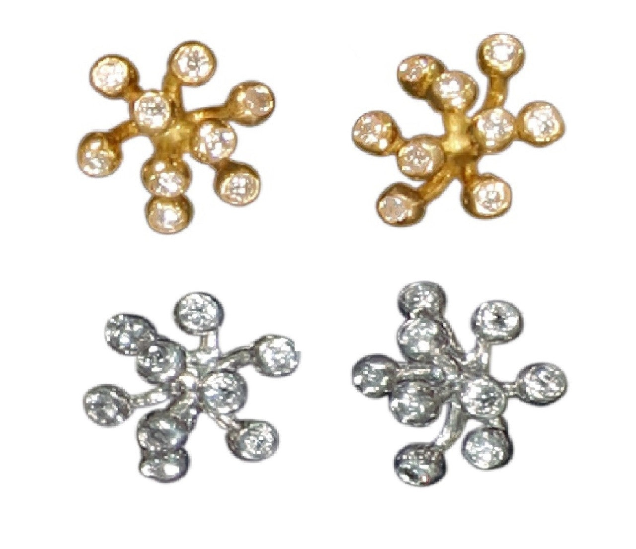 Fireworks-9 Earrings-18K Gold with Diamonds: Celebrate Life Inspirational Jewelry-4