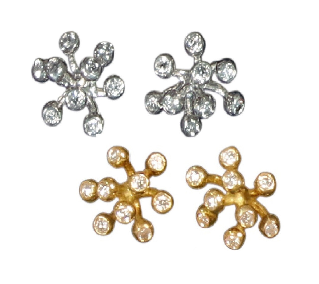 Fireworks-9 Earrings-18K Gold with Diamonds: Celebrate Life Inspirational Jewelry-11