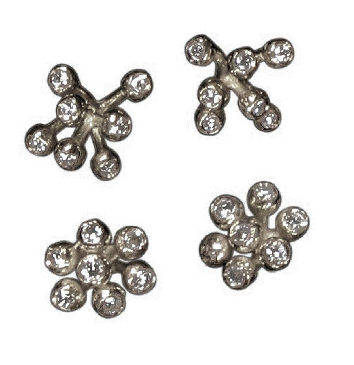 Fireworks-7 Earrings, 14K Gold with Diamonds: Celebrate Life!!!-13