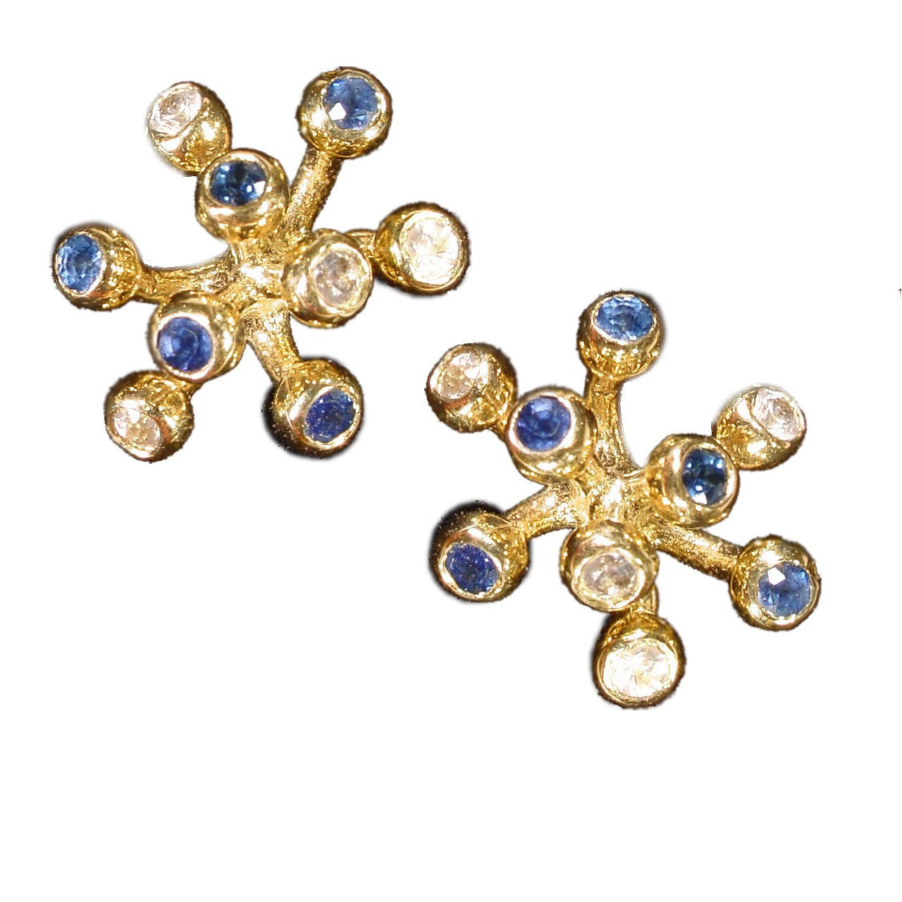 Fireworks-9 earrings-14K gold with diamonds-3