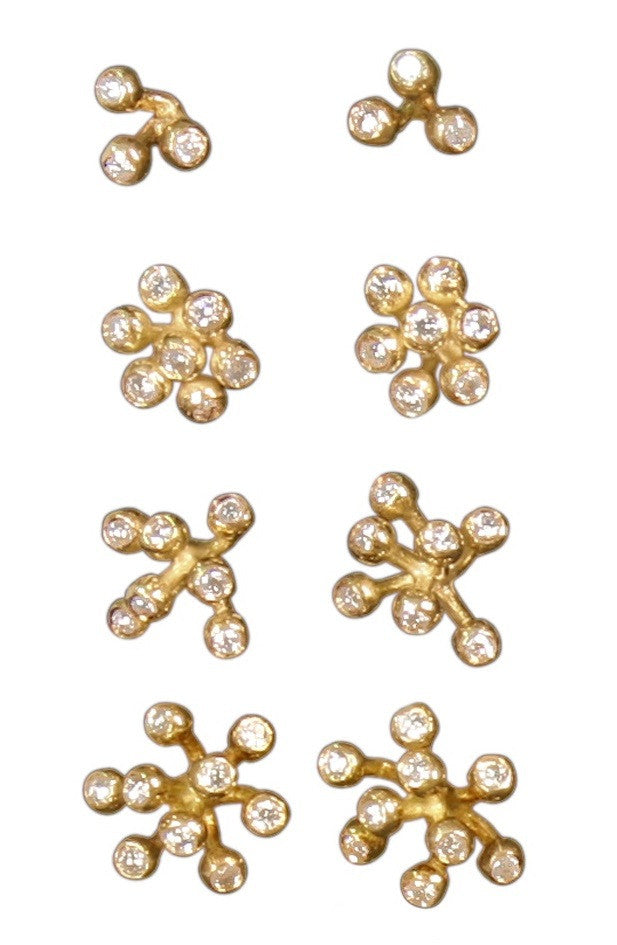 Fireworks-9 earrings-14K gold with diamonds-4