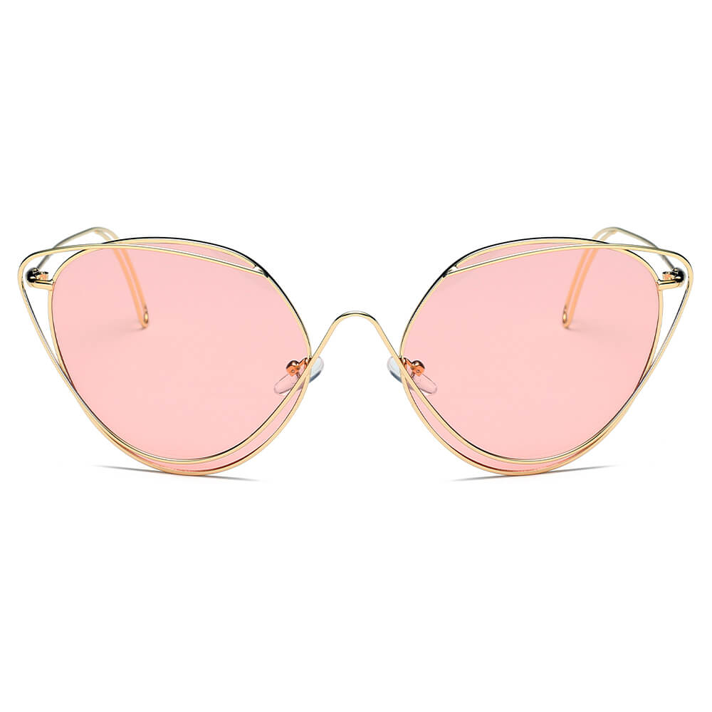 LISLE | Women Fashion Round Wire Art Eye Sunglasses