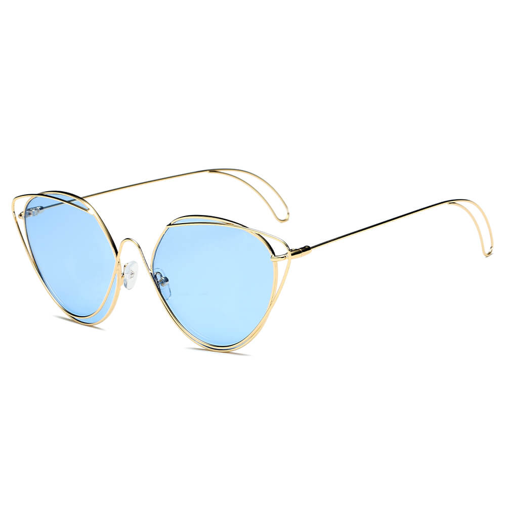 LISLE | Women Fashion Round Wire Art Eye Sunglasses