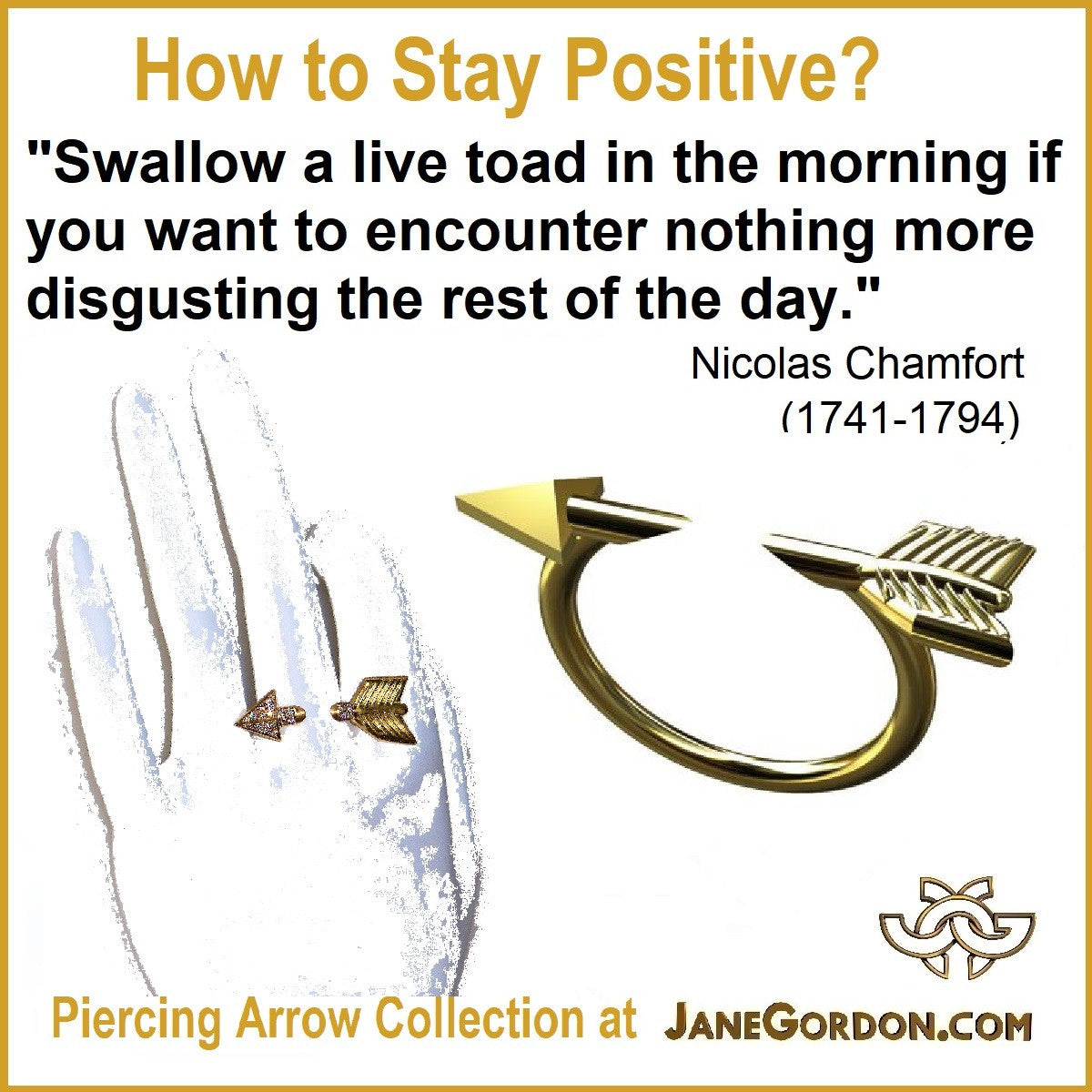 Custom Design: Illusion Piercing Arrow Ring-14K gold & diamonds