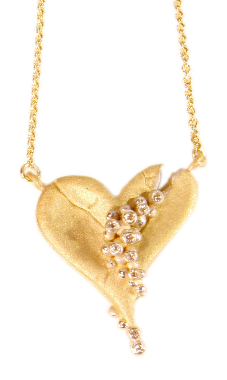 Hearts-Lucky Break Necklace-Small-18K Gold with Diamonds-0
