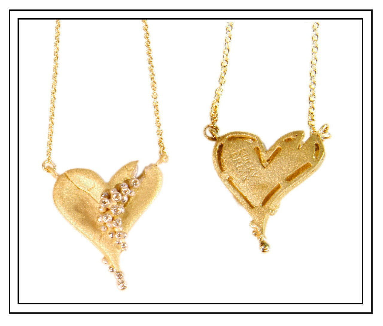 Hearts-Lucky Break Necklace-Small-18K Gold with Diamonds-12