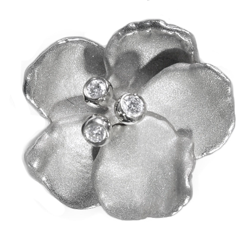 Metal Petals- Pansy Pearl Enhancer-18K Gold & Diamonds-6