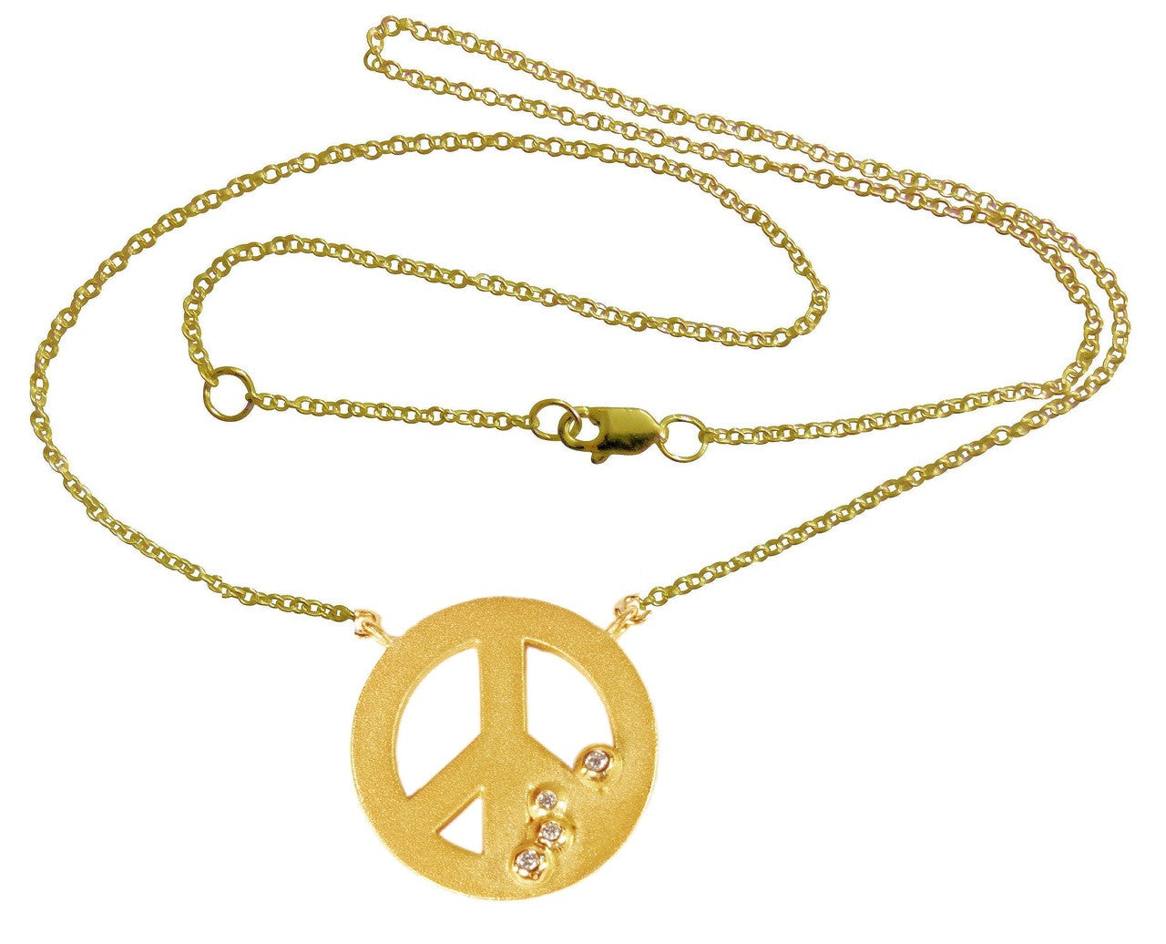 Peace and Lots of It. 18K Gold & Abundance Overflow of Diamonds