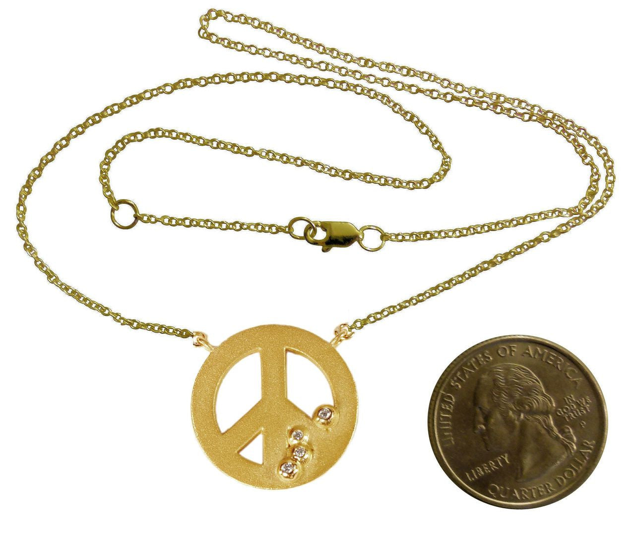 Peace and Lots of It. 18K Gold & Abundance Overflow of Diamonds