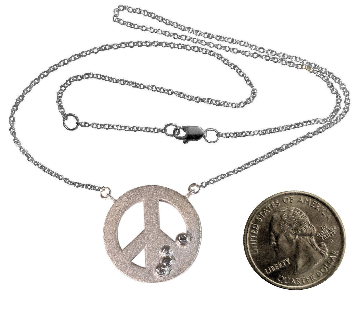 Peace and Lots of It. 18K Gold & Abundance Overflow of Diamonds