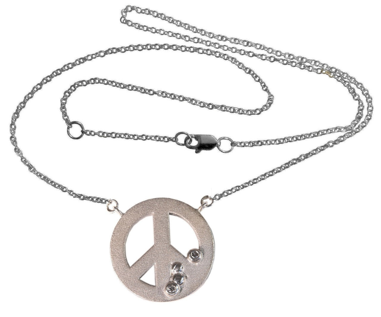 Peace and Lots of It. 18K Gold & Abundance Overflow of Diamonds