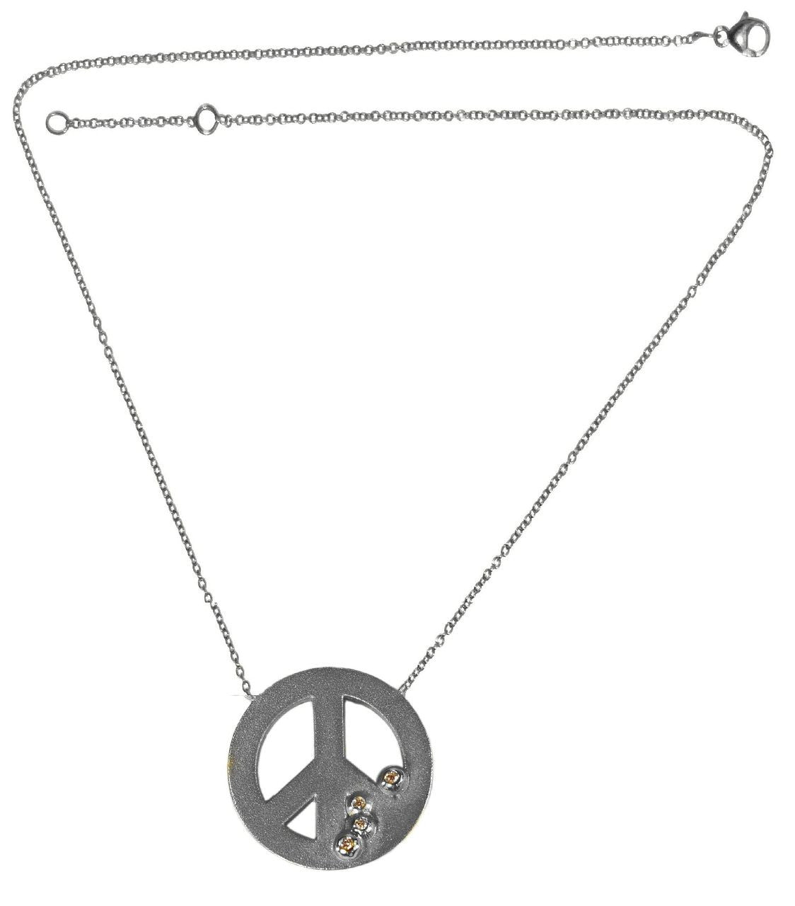 Peace and Lots of It. 18K Gold & Abundance Overflow of Diamonds
