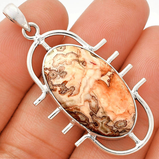 Natural Rosetta Picture Jasper Pendant P-1271 SDP148363