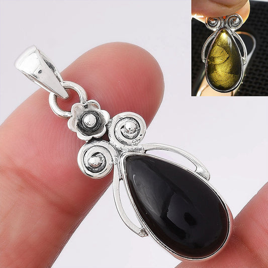 Natural Tektite Cab - Greek Pendant P-1690 SDP154108