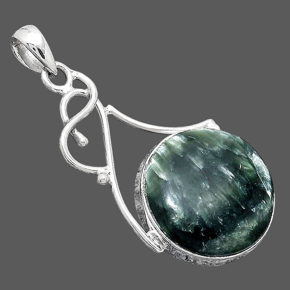 Natural Russian Seraphinite Pendant P-1036 SDP155172