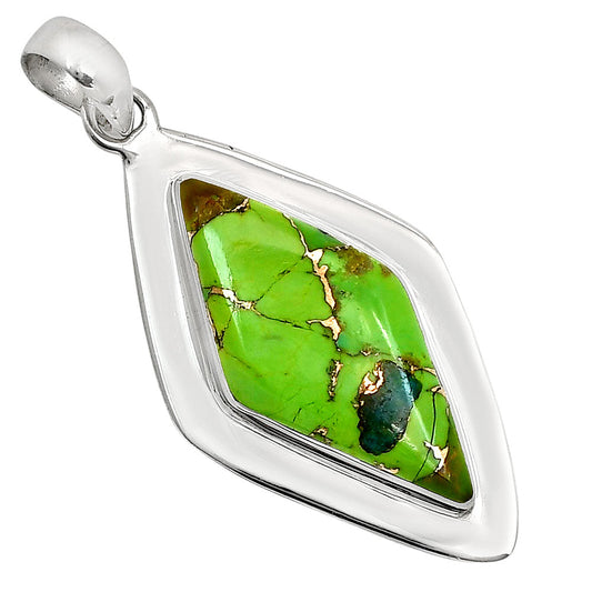 Blue Turquoise In Green Mohave Pendant P-1076 SDP158202