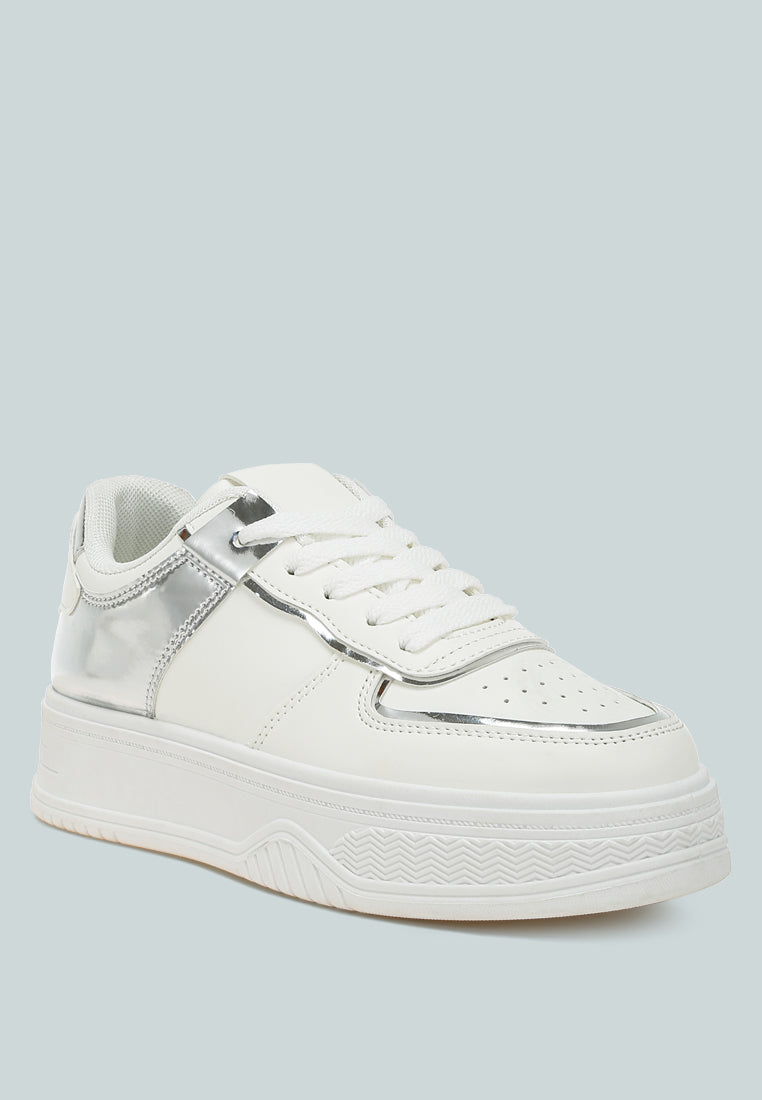 Scouts Metallic Paneling Platform Sneakers