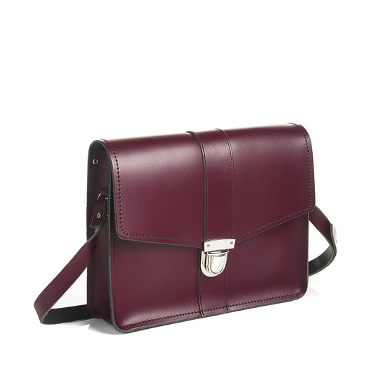 Leather Shoulder Bag - Marsala Red