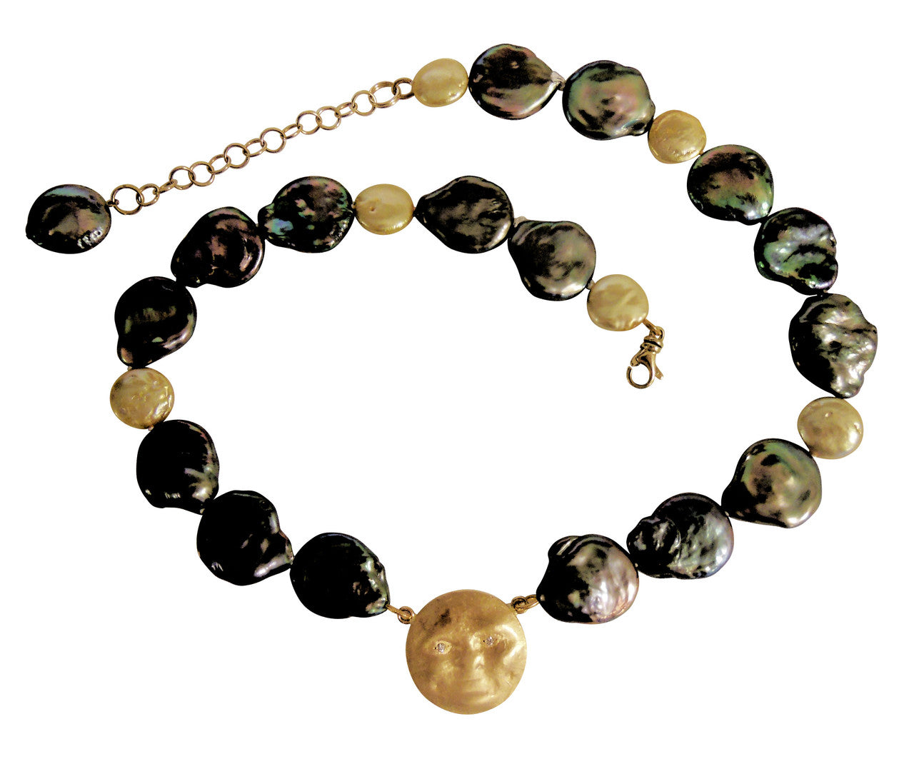 Someone to Watch Over Me-Face Earrings Diamond Eyes-14K gold. Dime size
