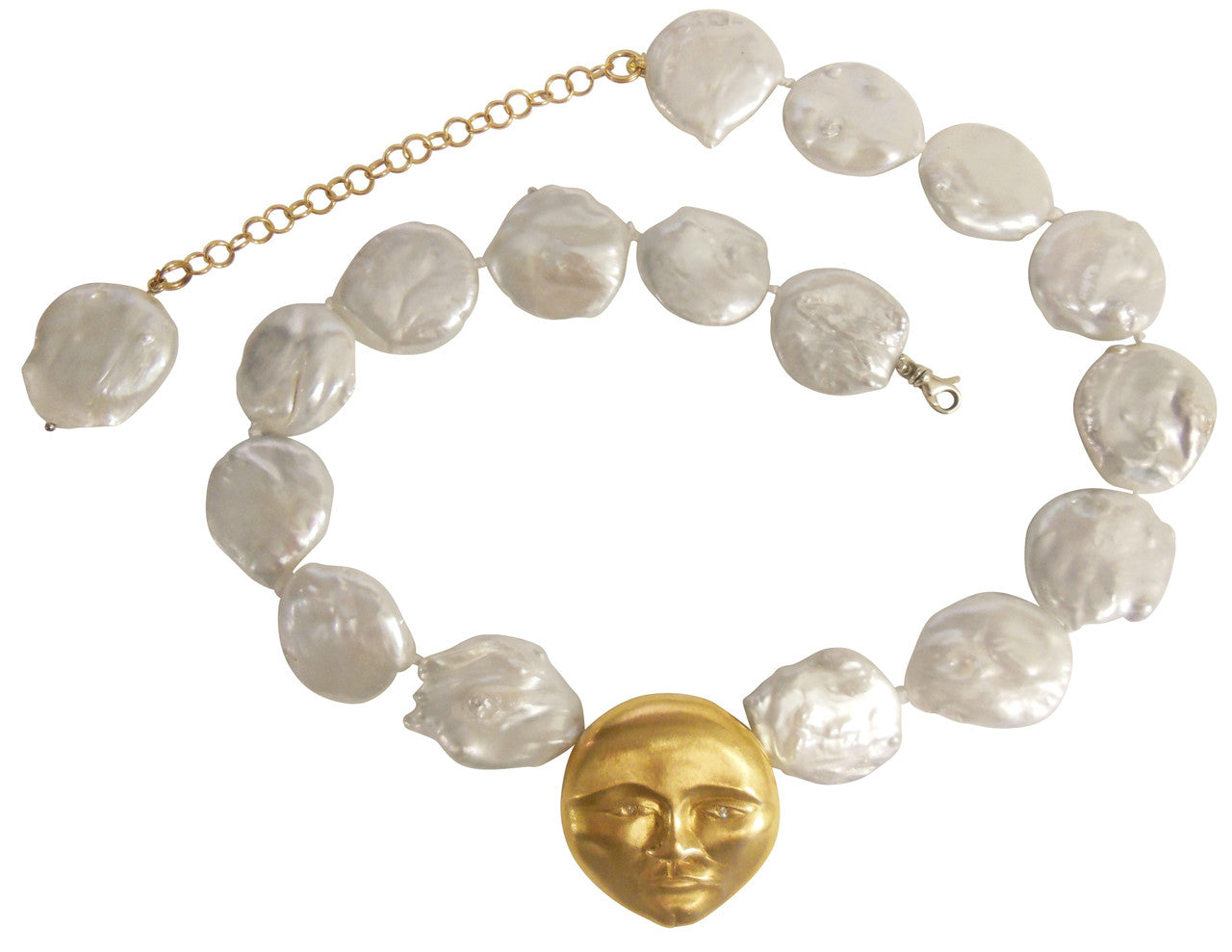 Someone to Watch Over Me-Face Earrings Diamond Eyes-14K gold. Dime size